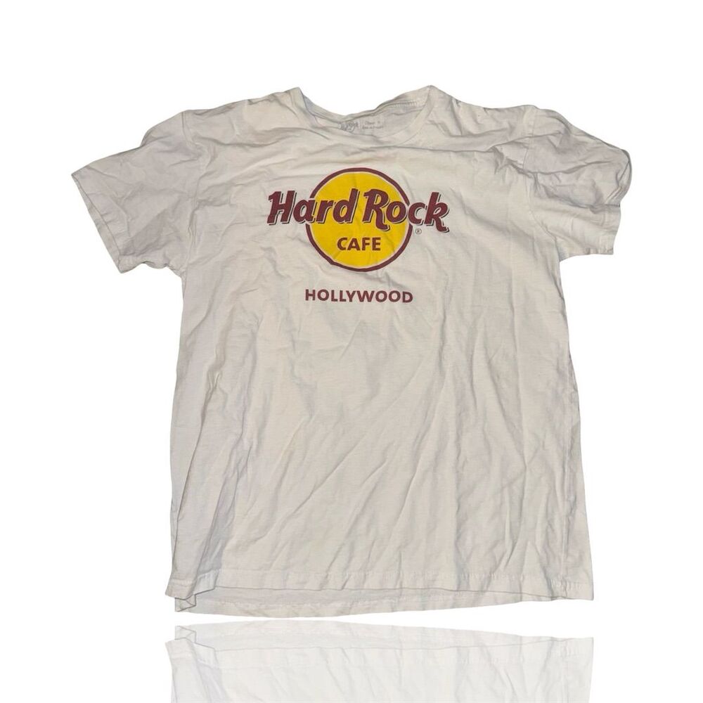 Vintage Hard Rock Cafe Hollywood Men's T-Shirt White Size L